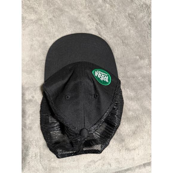 Whole Foods Market Hat Cap Black Green Logo Employee Mesh Snap Back Adjustable - Picture 4 of 4